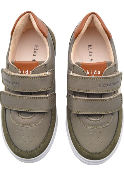 Paus Çift Cırtlı Deri Erkek Çocuk Ayakkabı Haki indirimleri