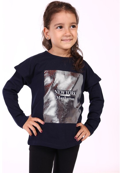 Toontoy Kız Çocuk Baskılı Tişört