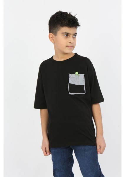 Toontoy Erkek Çocuk Göğsü Cepli Tişört