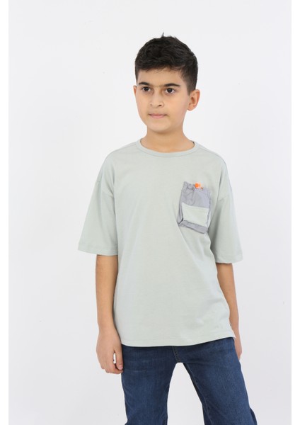 Toontoy Erkek Çocuk Göğsü Cepli Tişört