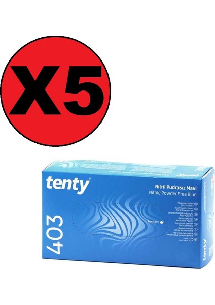 403 Nitril Pudrasız Large (L) Mavi Eldiven 100'LÜ Paket