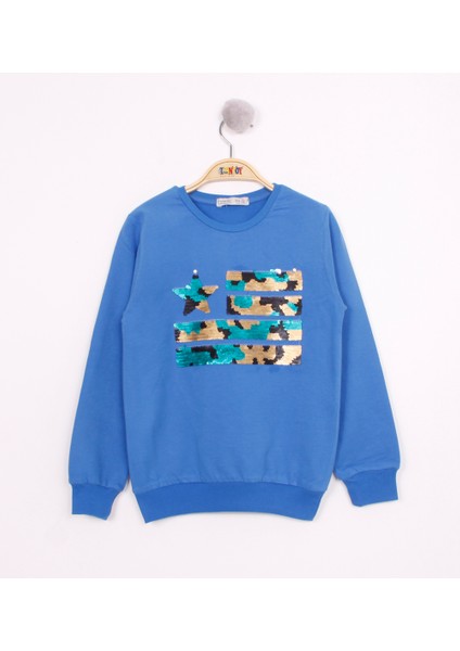 Erkek Çocuk Kamuflaj Pullu Sweatshirt