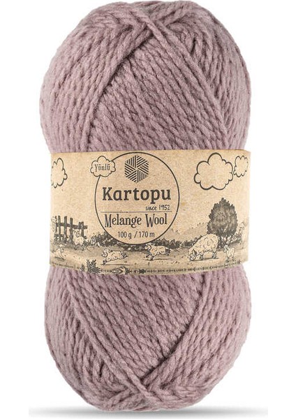 Melange Wool K713 5 Adet Yünlü El Örgü Ipi Üzüm Suyu