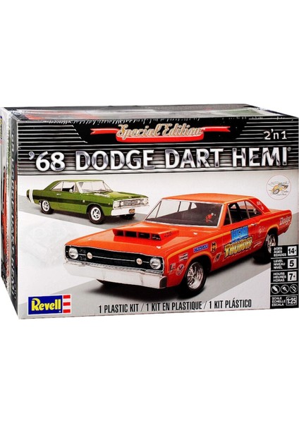 Maket Araba 1:25 Ölçek 1968 Dodge Dart Hemi 2in1 N:14217