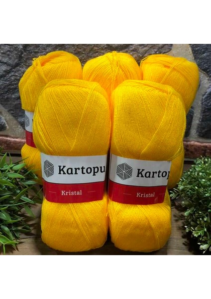 Kristal K320 5 Adet Lif Ipi El Örgü Ipliği Koyu Sarı