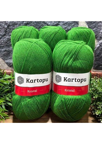 Kristal K392 5 Adet Lif Ipi El Örgü Ipliği Çimen Yeşili