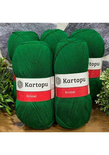 Kristal K416 5 Adet Lif Ipi El Örgü Ipliği Koyu Yeşil