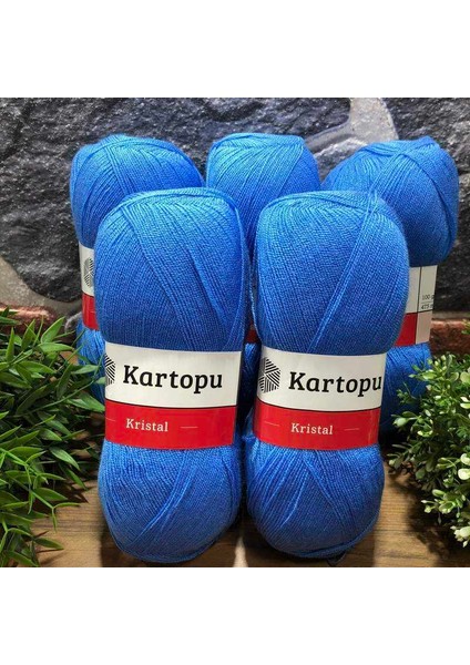 Kristal K535 5 Adet Lif Ipi El Örgü Ipliği Koyu Mavi