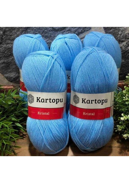 Kristal K540 5 Adet Lif Ipi El Örgü Ipliği Açık Mavi