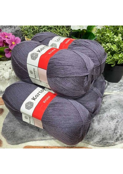 Kristal K556 5 Adet Lif Ipi El Örgü Ipliği Kömür Gri