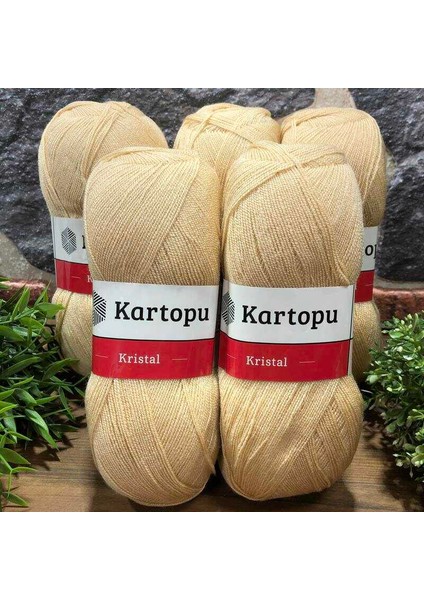 Kristal K884 5 Adet Lif Ipi El Örgü Ipliği Bej