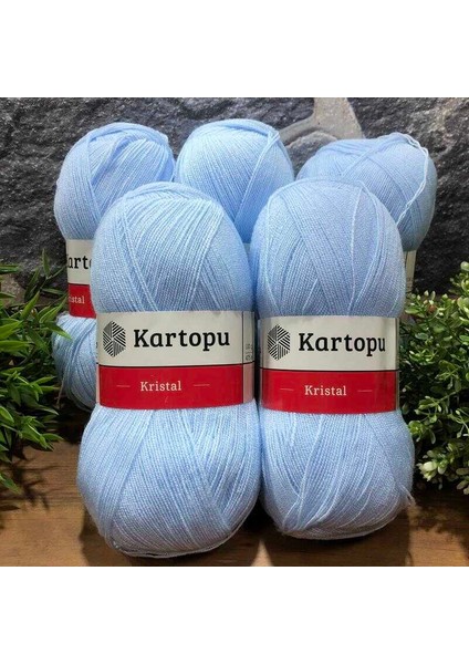 Kristal K1543 5 Adet Lif Ipi El Örgü Ipliği Açık Mavi