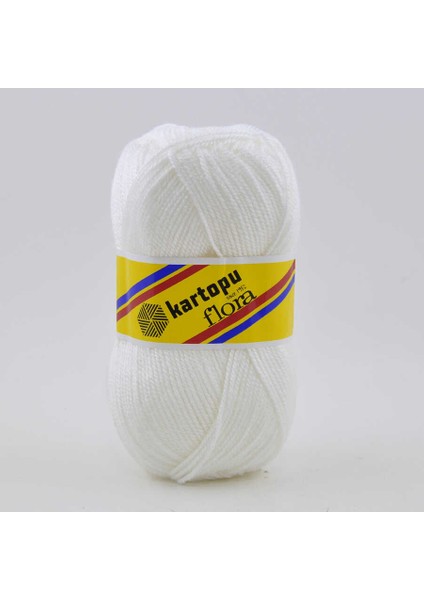 Flora K010 5 Adet Patik Ipi Kar Beyaz