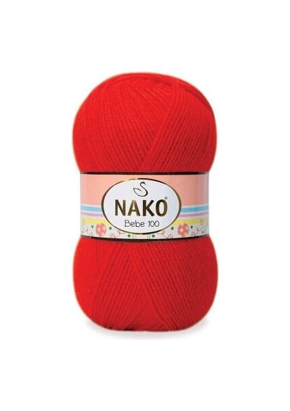 Bebe 100 207 5 Adet Bebe Ipliği Alev Kırmızı