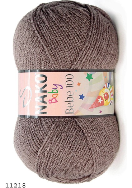 Bebe 100 11218 5 Adet Bebe Ipliği Açık Kahve