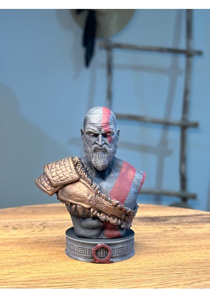 Turuncu Hane Kratos God Of War Büstü 10 cm