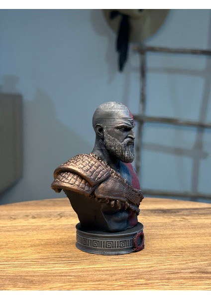 Turuncu Hane Kratos God Of War Büstü 10 cm