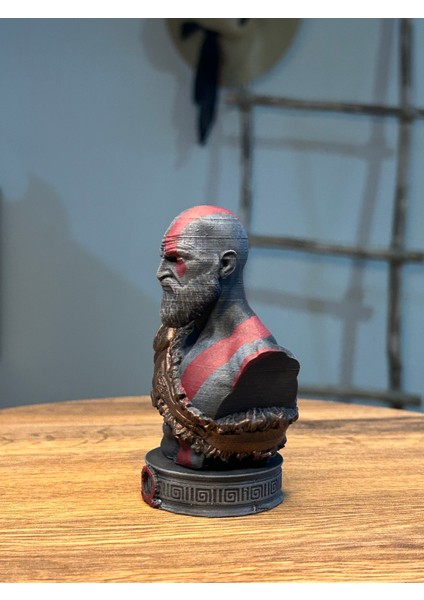 Turuncu Hane Kratos God Of War Büstü 10 cm