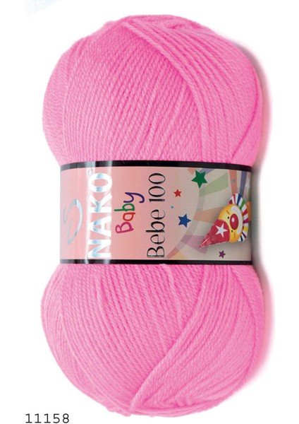 Bebe 100 11158 5 Adet Bebe Ipliği Neon Pembe