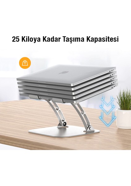 M2 Pro Havalandırmalı Katlanır Döner Laptop Standı MacBook Pro-Air Uyumlu Laptop Altlığı Yükseltici