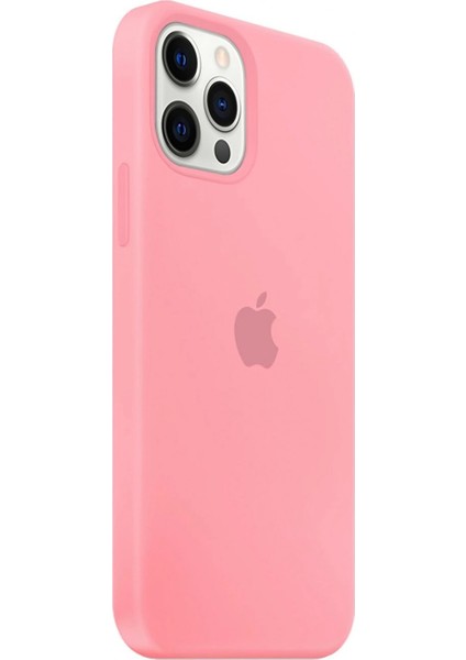 Apple iPhone 12 Pro Max Kılıf Logolu Silikon Kılıf