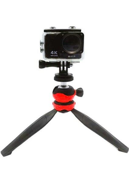 Mt-20 Tripod 360 Derece Oynar Başlıklı Çok Yönlü Kısa Telefon Sabitleyici 16 cm