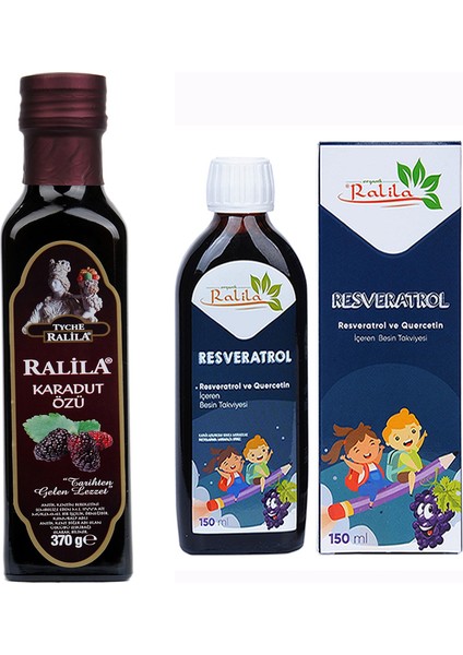 Resveratrol Kids Quercetin Ilaveli Takviye Şurubu 150 ml Karadut Özü 370 gr