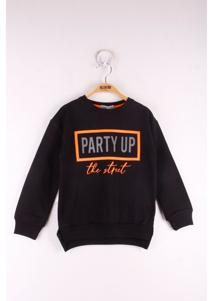 Kız Çocuk Party Up Baskılı Sweatshirt