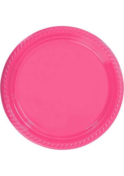 Fuşya Plastik Tabak 22 cm