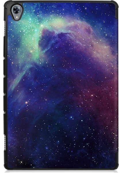 Huawei Mediapad M6 10.8 Renkli Deri Kılıf Koyu Mor Için (Yurt Dışından)