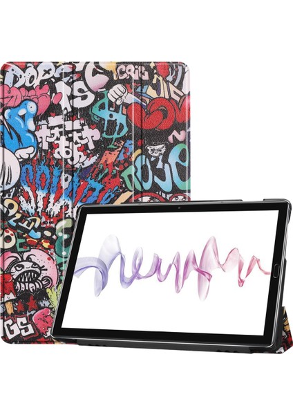 Huawei Mediapad M6 10.8 Renkli Deri Kılıf Kırmızı (Yurt Dışından)