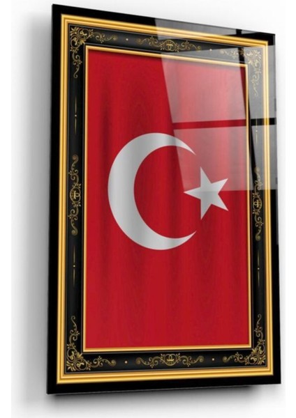 Eliza Home Türk Bayrağı Cam Tablo