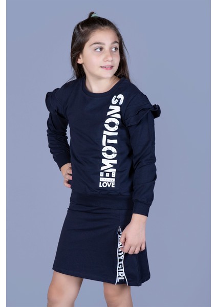 Toontoy Kız Çocuk Baskılı Etek Fermuar Detaylı Takım indirimleri