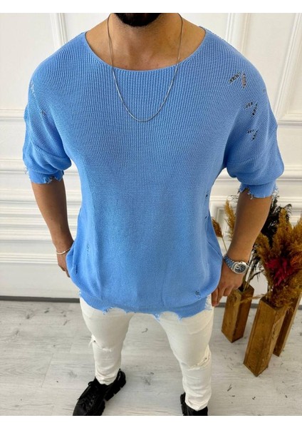 Yırtık Detaylı Tişört Lazer Kesim Tshirt modelleri