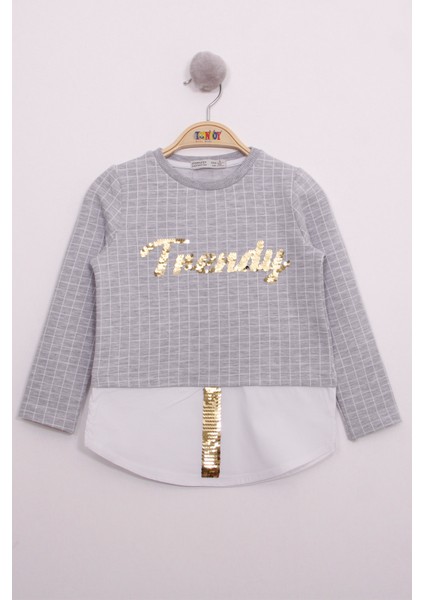 Kız Çocuk Trendy Pullu Nakış Sweatshirt fırsatları