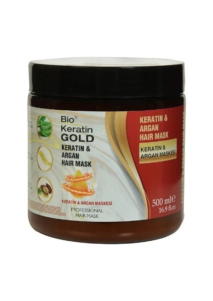 Gold Argan&keratin Yağlı Saç Bakım Maskesi 500 ml