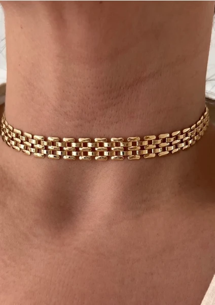 Vi Store Gold Hasır Choker