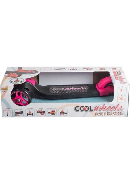 Cool Wheels 3 Tekerlekli Twist Scooter Pembe