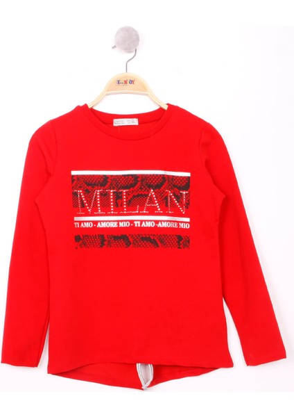 Kız Çocuk Milan Baskılı Sweatshirt modelleri