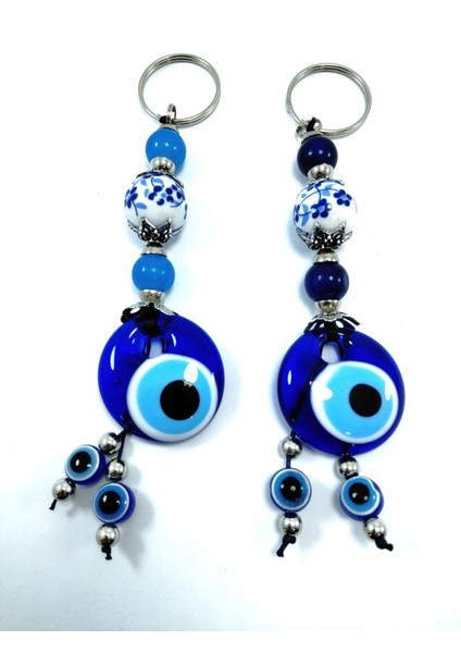Nazar Boncuğu Anahtarlık El Yapımı Cam Dekoratif Hediyelik Set fiyatları