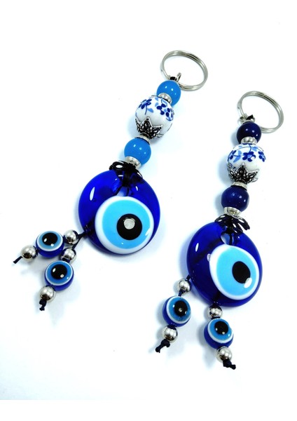 Nazar Boncuğu Anahtarlık El Yapımı Cam Dekoratif Hediyelik Set modelleri