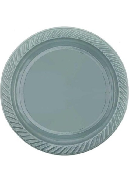 Gümüş Plastik Tabak 22 cm