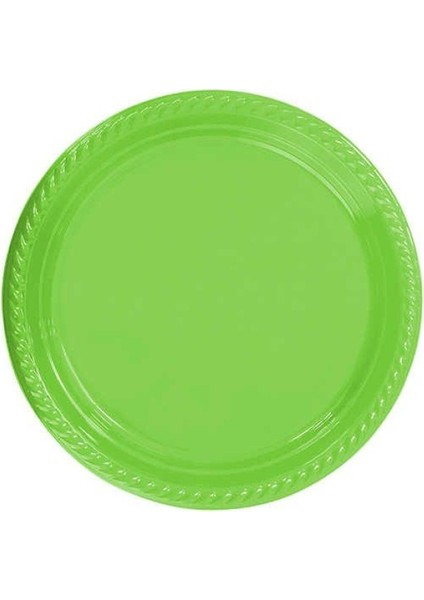 Yeşil Plastik Tabak 22 cm