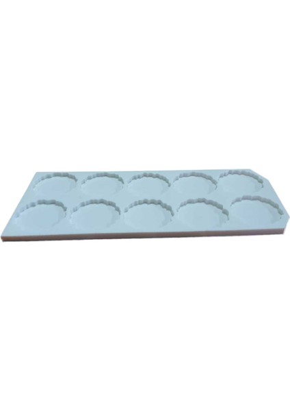 Epoksi Silikon Kalıp Tırtıklı Kenar Magnet Kalıbı 4.8 cm 10 Lu