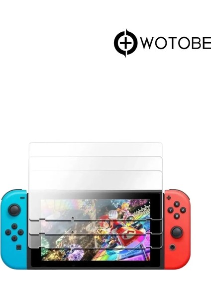 Wotobe Nintendo Switch Uyumlu Ekran Koruyucu 9h Nano Temperli Cam