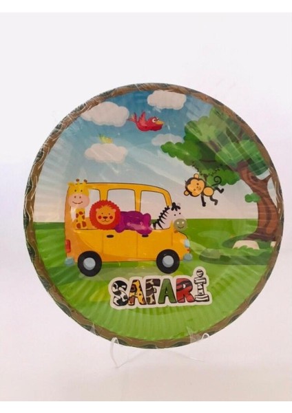 Safari Temalı Karton Tabak