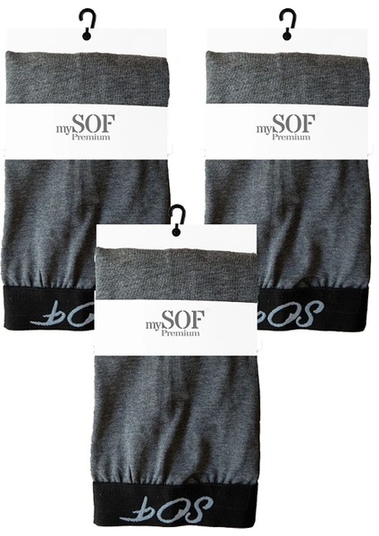 Erkek Büyük Beden Likralı Boxer 3lü Paket Tampap Premium Boxer