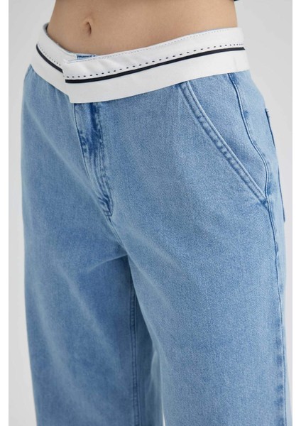 Wide Leg Düşük Bel Geniş Paça Uzun Jean Pantolon A0486AX23SP