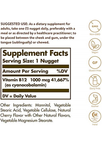 Vitamin B12 1000mcg 100 Tablet fiyatları
