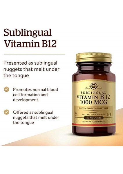 Vitamin B12 1000mcg 100 Tablet modelleri